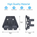 Charger l'image dans la galerie, Starlink Standard Roof Rack Mount made of high-quality waterproof material, featuring simple installation, excellent durability, precise hole positioning, and dimensions of 166mm height, 185mm width, and 109mm depth.