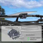 Charger l'image dans la galerie, Starlink Standard Roof Rack Mount securely installed on a vehicle roof rack, featuring high-quality aluminum construction with antioxidant coating, corrosion-resistant and waterproof design for outdoor durability