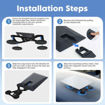 Load image into Gallery viewer, 320lbs Magnetic Roof Mount with black aluminum bracket and four round magnetic bases, shown attaching to a Starlink dish