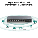 Charger l'image dans la galerie, Ethernet Switch –8- Port 2.5G Multi-Gig, Ultra-Fast Silent Plug-and-Play