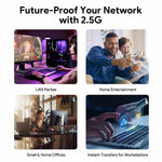 Charger l'image dans la galerie, Ethernet Switch –8- Port 2.5G Multi-Gig, Ultra-Fast Silent Plug-and-Play