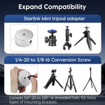 Charger l'image dans la galerie, Starlink Mini Tripod Mount Adapter with 1/4"-20 to 3/8"-16 conversion screw for use with various tripods and mounting brackets