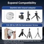 Charger l'image dans la galerie, Starlink Mini Tripod Mount Adapter with 1/4"-20 to 3/8"-16 conversion screw for use with various tripods and mounting brackets