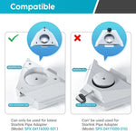 Charger l'image dans la galerie, Starlink Mini Tripod Mount Adapter compatibility chart showing fit for 2025 Starlink Pipe Adapter model SPX-04176000-501 and not for 2024 version