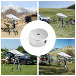 Charger l'image dans la galerie, Multiple outdoor adventure scenarios featuring Starlink Mini Tripod Mount Adapter on a tripod, ideal for camping, hiking, and RV trips to ensure stable satellite connectivity.