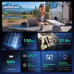 Load image into Gallery viewer, 130Wh Portable Battery Base for Starlink Mini, 65W USB-C PD Power Station with LED Display & Solar Charging