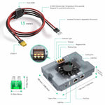 Charger l'image dans la galerie, Gigabit PoE Injector with 9–36V DC input, 52V 6A output, dual USB ports, smart cooling fan, XT60H-F connector, and rugged aluminum design for Starlink Performance Gen3.