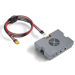Charger l'image dans la galerie, Front angled view of the Starlink Mini 150W GigE Passive PoE Injector, showing durable metal housing.