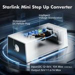Charger l'image dans la galerie, 120W Waterproof Car Power Adapter for Starlink Mini & Mini X | 12V–36V to 36V DC Converter with LED Voltmeter, USB-C & USB-A Fast Charging