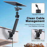 Load image into Gallery viewer, Starlink Adjustable Home Mount in black metal with a double-pivot arm and internal cable routing for a tidy installation
