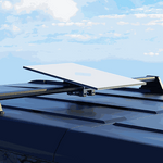 Charger l'image dans la galerie, Starlink Standard Roof Rack Mount installed on a vehicle roof, securely holding a Starlink satellite dish for stable high-speed internet during travel