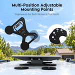 Load image into Gallery viewer, 320lbs Magnetic Roof Mount with black aluminum bracket, multiple adjustable mounting holes and round magnetic bases
