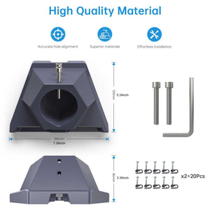 Starlink Standard Pipe Adapter with high quality material, accurate hole alignment, superior durability, and effortless installation; includes mounting hardware and dimensions for precise fit