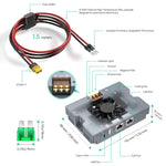 Load image into Gallery viewer, Gigabit PoE Injector with 9–36V DC input, 52V 6A output, dual USB ports, smart cooling fan, XT60H-F connector, and rugged aluminum design for Starlink Performance Gen3.

