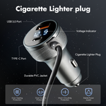 Charger l'image dans la galerie, 120W Waterproof Car Power Adapter for Starlink Mini &amp; Mini X | 12V–36V to 36V DC Converter with LED Voltmeter, USB-C &amp; USB-A Fast Charging