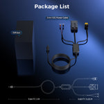 Load image into Gallery viewer, 3-in-1 DC Power Cable for Starlink Mini &amp; Mini X | Anderson, XT60 &amp; U-Fork Connectors | 18AWG Copper Cable for 12V–48V DC Power Systems