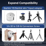 Charger l'image dans la galerie, Aluminum Tripod Mount Adapter for Starlink | Mini V5 Tripod