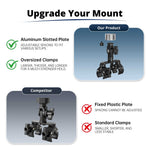 Charger l'image dans la galerie, Adjustable Dual-Clamp Mount for Starlink | Aluminum RV Bracket