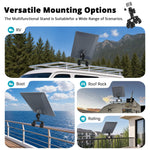 Charger l'image dans la galerie, Adjustable Dual-Clamp Mount for Starlink | Aluminum RV Bracket