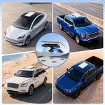 Load image into Gallery viewer, Starlink Magnetic Mount Metal Plates shown as a round steel plate with adhesive backing on vehicle roofs